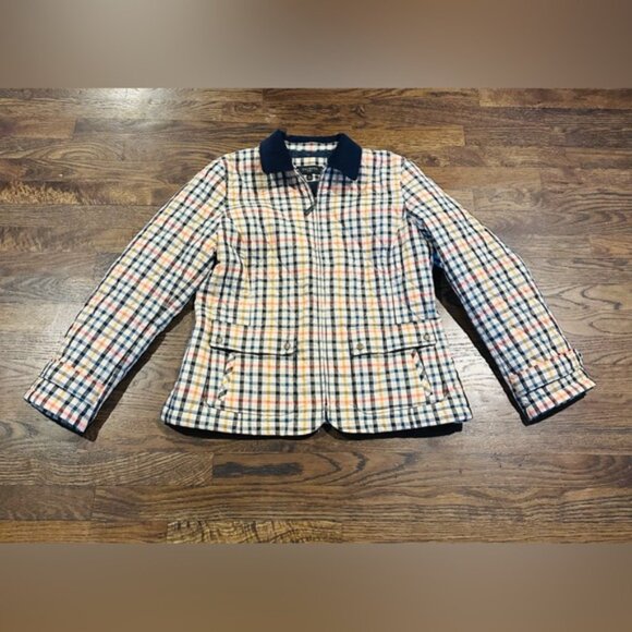 Talbots Women’s Quilted Multicolor Plaid Jacket Large - Picture 2 of 10